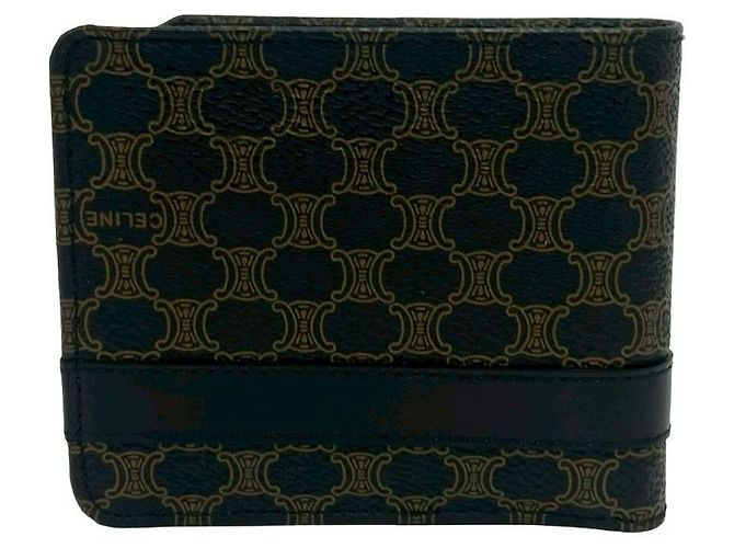 Céline Celine Macadam Canvas Leder Bifold Wallet Braun - Ansicht 3