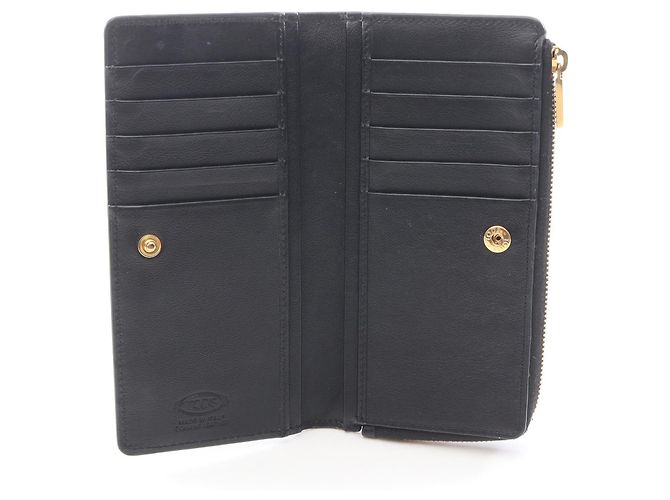 Tod's Portafoglio in pelle TODS T Timeless Nero - vista 3