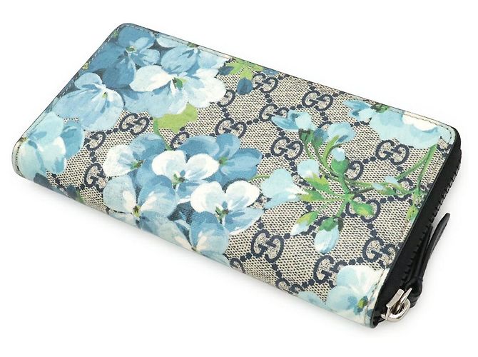 Portafoglio lungo Gucci GG Blooms GG Supreme Marrone Beige - vista 2