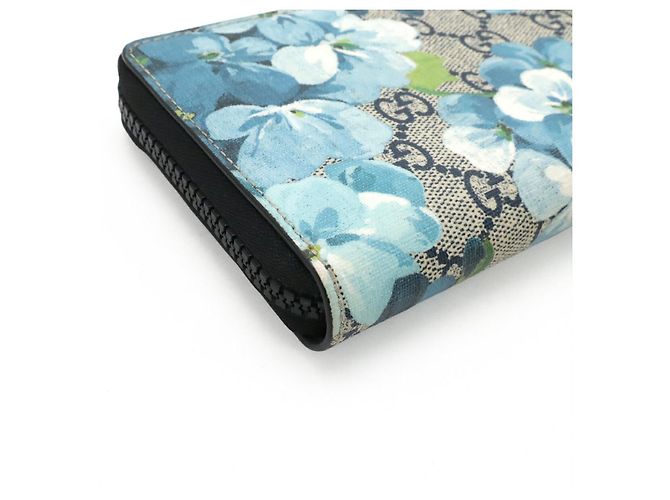 Portafoglio lungo Gucci GG Blooms GG Supreme Marrone Beige - vista 3