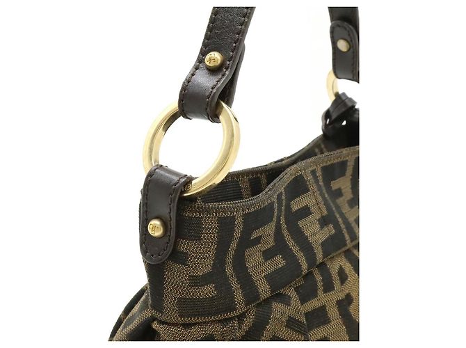 Borsa Fendi Zucca Canvas Marrone - vista 4
