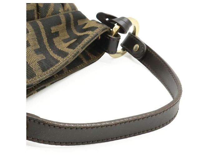 Borsa Fendi Zucca Canvas Marrone - vista 5