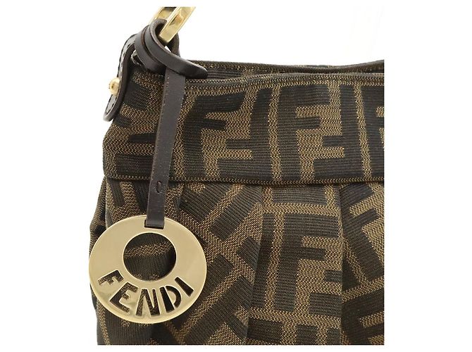 Borsa Fendi Zucca Canvas Marrone - vista 7