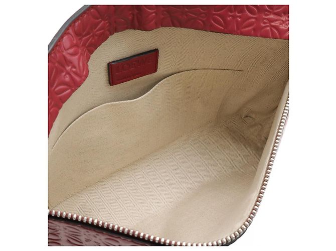 Clutch in pelle lucida Loewe Rosa - vista 5