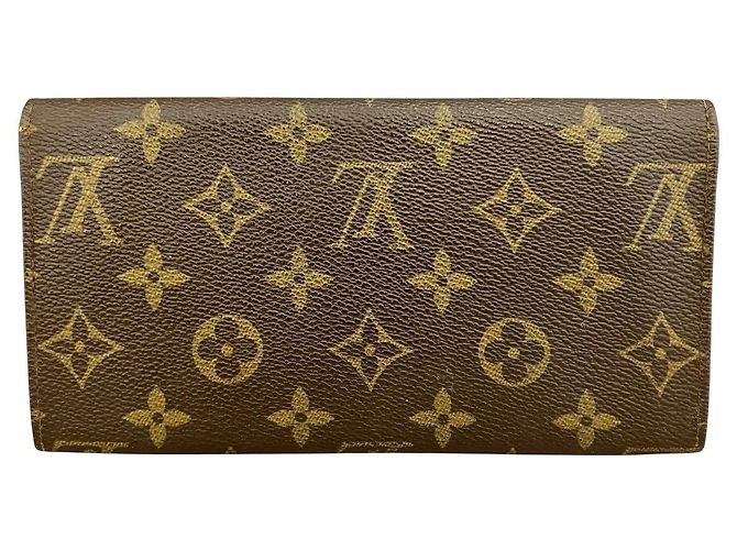 Louis Vuitton Pochette Porte Monnaie Credit Monogram Long Wallet Brown - view 2