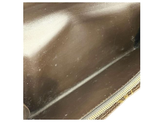 Louis Vuitton Pochette Porte Monnaie Credit Monogram Long Wallet Brown - view 6
