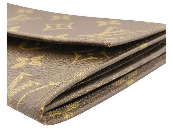 Louis Vuitton Pochette Porte Monnaie Credit Monogram Long Wallet Brown - view 9