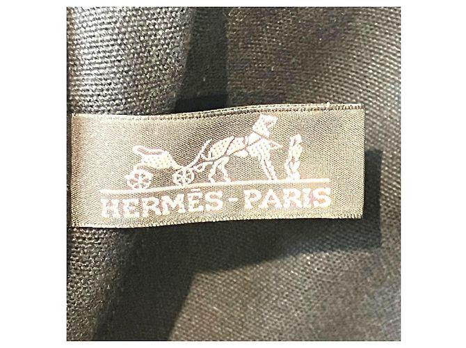 Hermès Bolsa Tote Hermes Fourre Tout MM em lona Preto - vista 4