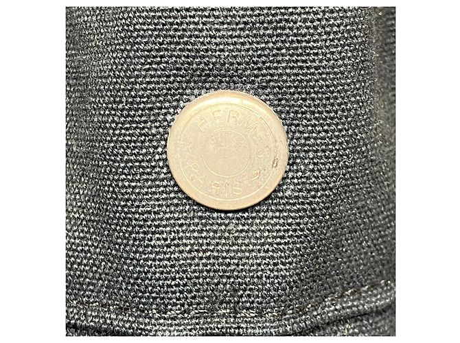 Hermès Bolsa Tote Hermes Fourre Tout MM em lona Preto - vista 8