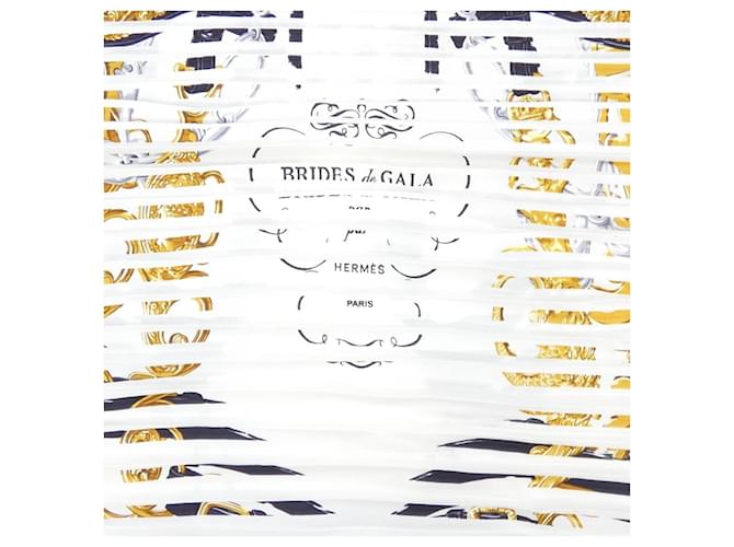 Stola in seta Brides de Gala Hermès Bianco - vista 5