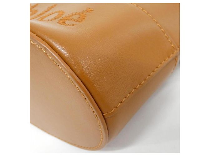 Borsa a tracolla in pelle di vitello Chloé Sense Marrone - vista 3