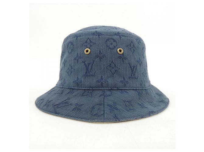 Gorra Bucket Louis Vuitton Monogram Denim Azul - vista 2