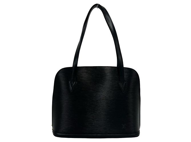 Bolso Tote de Cuero Epi Louis Vuitton Negro - vista 2