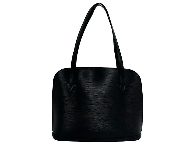 Bolso Tote de Cuero Epi Louis Vuitton Negro - vista 4