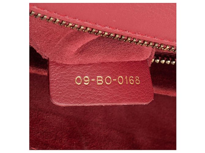 Piccola borsa a tracolla Diorama in pelle di vitello borchiata Dior Rosso - vista 6