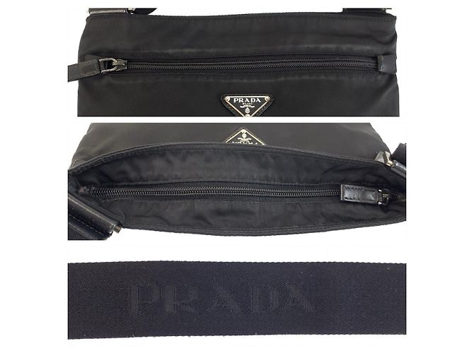 Borsa a tracolla in nylon Tessuto Prada Nero - vista 5
