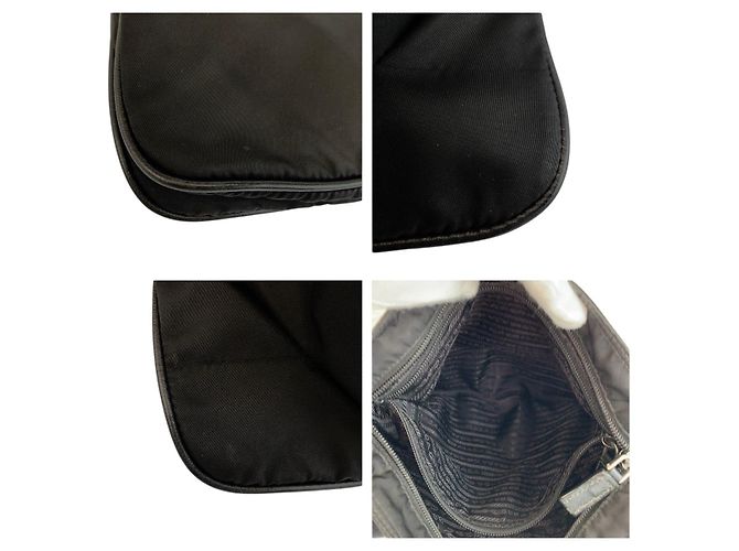 Borsa a tracolla in nylon Tessuto Prada Nero - vista 6