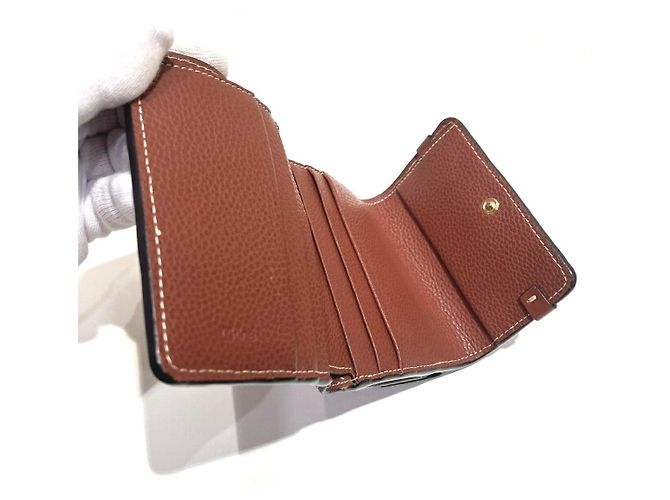 Chloé Cartera tríptico de cuero Chloe Daryl Castaño - vista 3