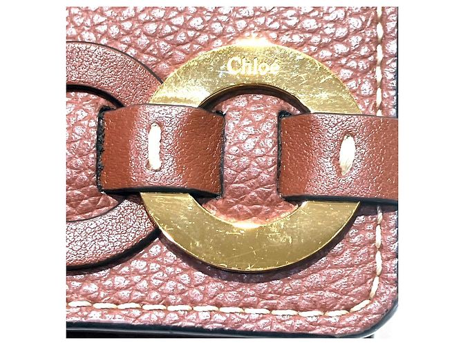 Chloé Cartera tríptico de cuero Chloe Daryl Castaño - vista 9