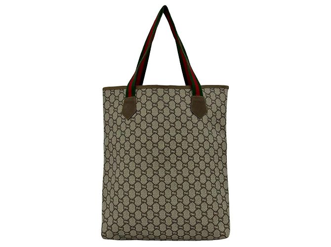 Borsa Tote Gucci in pelle e PVC Marrone - vista 4