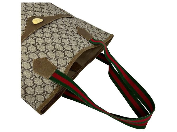 Borsa Tote Gucci in pelle e PVC Marrone - vista 5