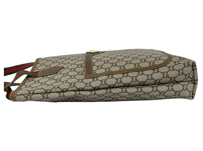 Borsa Tote Gucci in pelle e PVC Marrone - vista 6