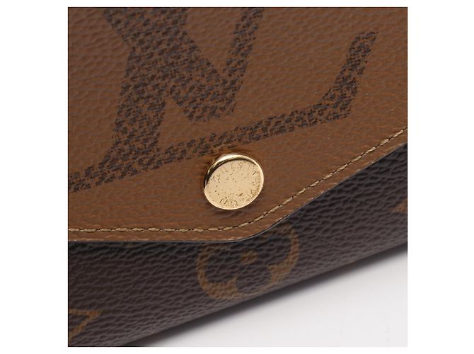 Portafoglio lungo Louis Vuitton Portefeuille Sarah Monogram Giant Reverse Marrone - vista 7