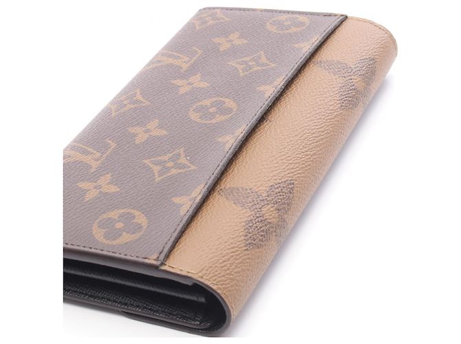 Portafoglio lungo Louis Vuitton Portefeuille Sarah Monogram Giant Reverse Marrone - vista 8