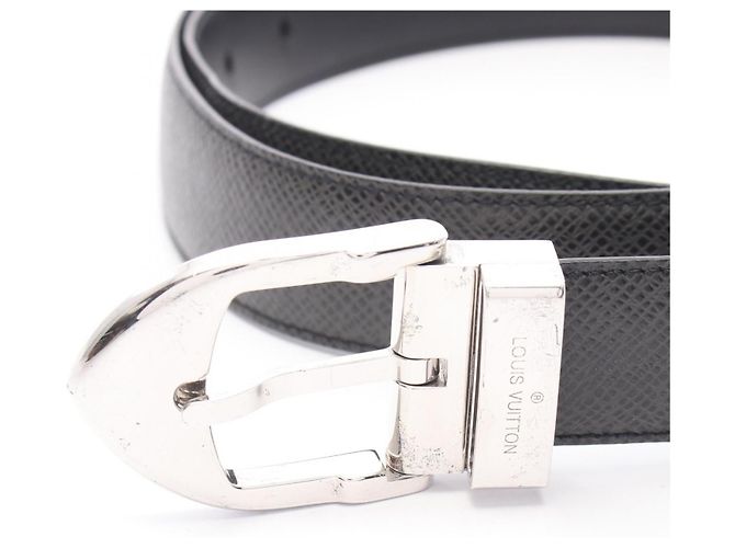Cintura Louis Vuitton Sangle Classique Taiga Nero - vista 2