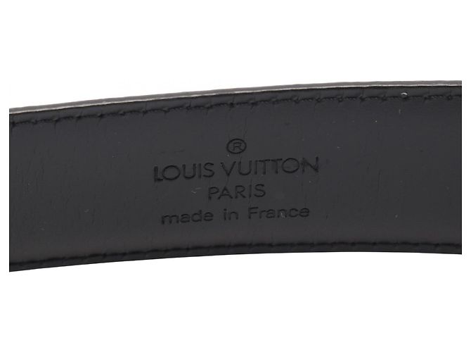 Cintura Louis Vuitton Sangle Classique Taiga Nero - vista 4