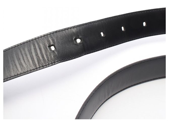 Cintura Louis Vuitton Sangle Classique Taiga Nero - vista 9