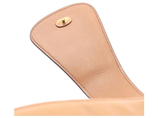 Céline Borsa a tracolla Celine Triomphe in tela rivestita Marrone Beige - vista 10