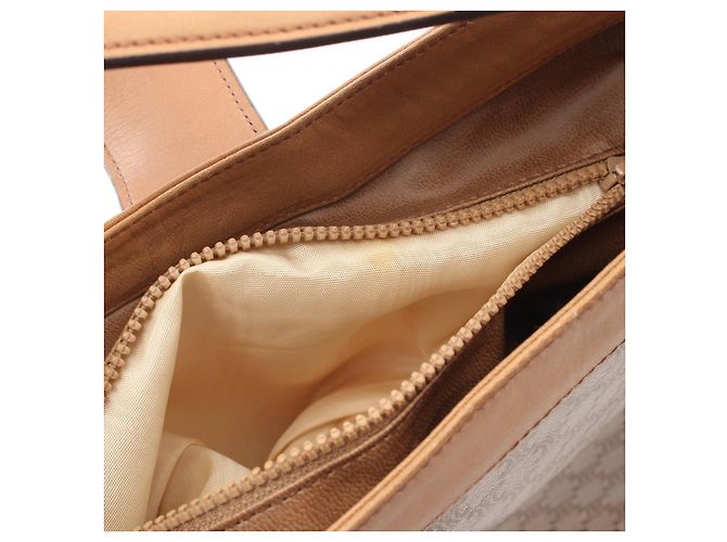 Céline Borsa a tracolla Celine Triomphe in tela rivestita Marrone Beige - vista 9