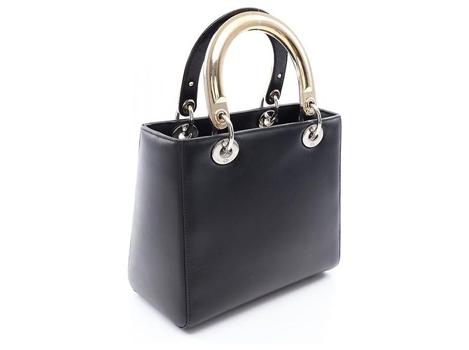 Christian Dior Borsa a 2 modi in pelle LADY DIOR di Dior Nero - vista 2