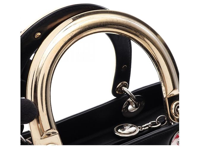 Christian Dior Borsa a 2 modi in pelle LADY DIOR di Dior Nero - vista 5