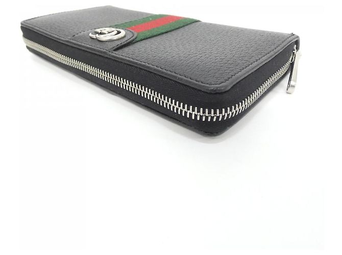 Portefeuille long en cuir Gucci Ophidia Noir - vue 3
