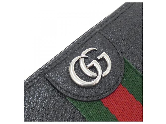 Portefeuille long en cuir Gucci Ophidia Noir - vue 5