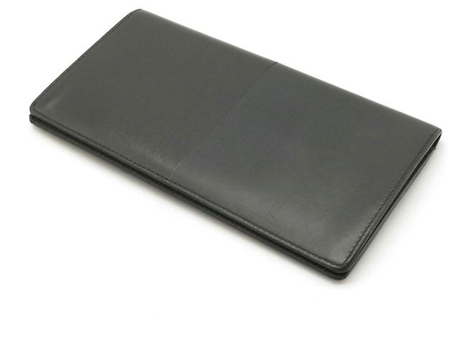 Hermès Portafoglio lungo Hermes Manhattan Long Veau Sombrero Nero - vista 2