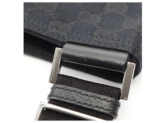 Borsa a Spalla Gucci GG Canvas Nero - vista 7