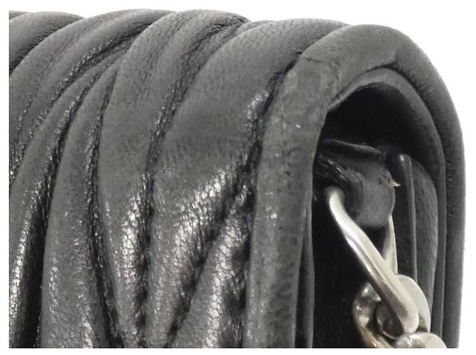 Bolso de hombro de cuero Miu Miu Negro - vista 6