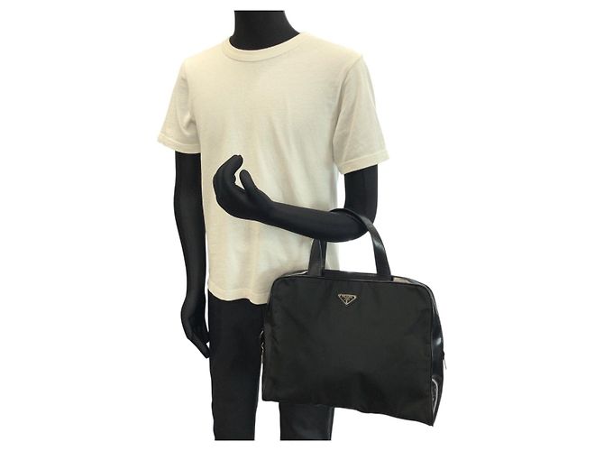 Valigetta in nylon Tessuto Prada Nero - vista 7