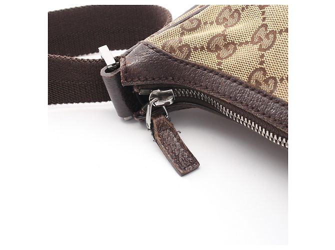 Bolsa de Ombro Gucci GG Canvas Marrom Bege - vista 8