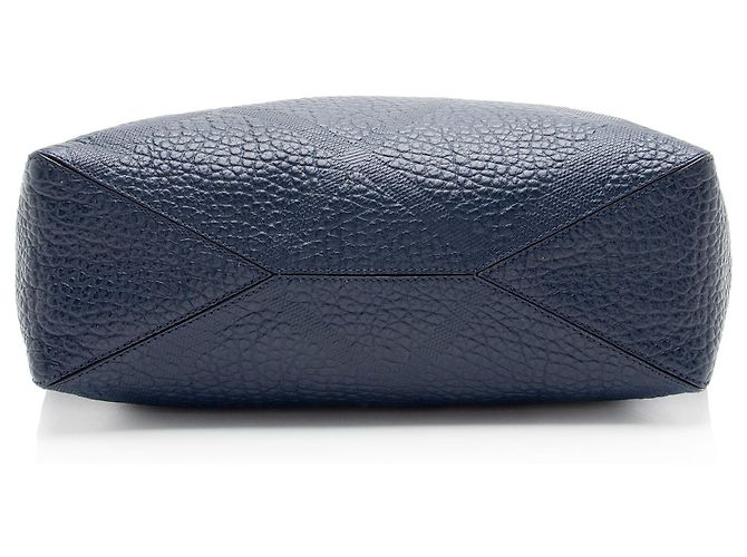Burberry Embossed Leather Check Dewsbury Tote Blau - Ansicht 4