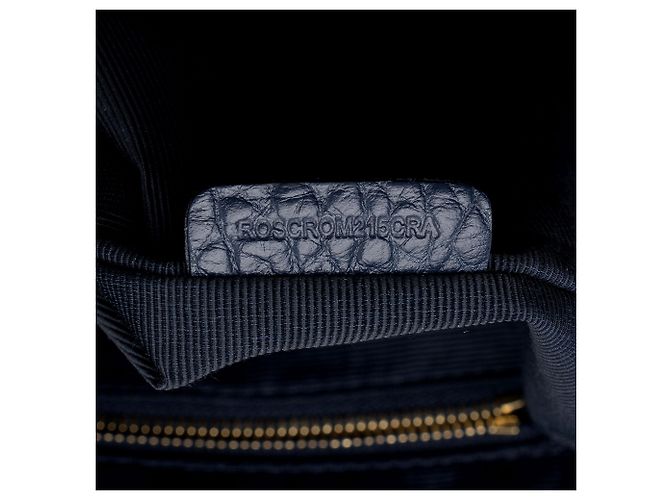 Burberry Embossed Leather Check Dewsbury Tote Blau - Ansicht 6