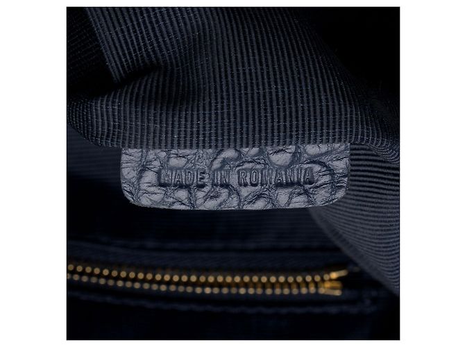 Burberry Embossed Leather Check Dewsbury Tote Blau - Ansicht 9