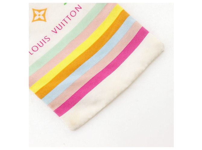 Louis Vuitton Bandeau Monogram Seidentuch Weiß - Ansicht 10