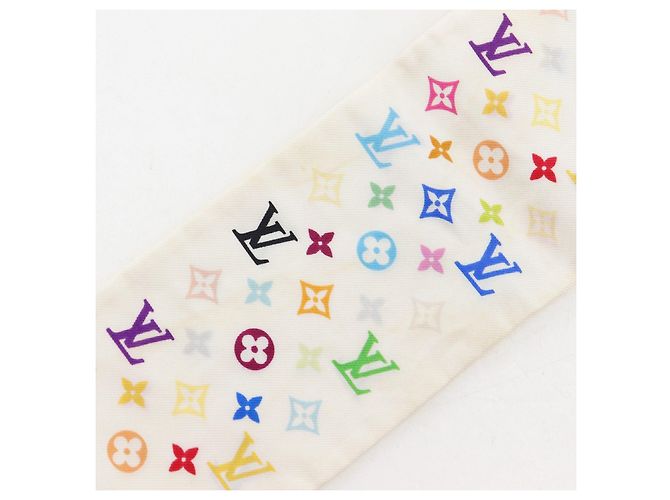 Louis Vuitton Bandeau Monogram Seidentuch Weiß - Ansicht 3