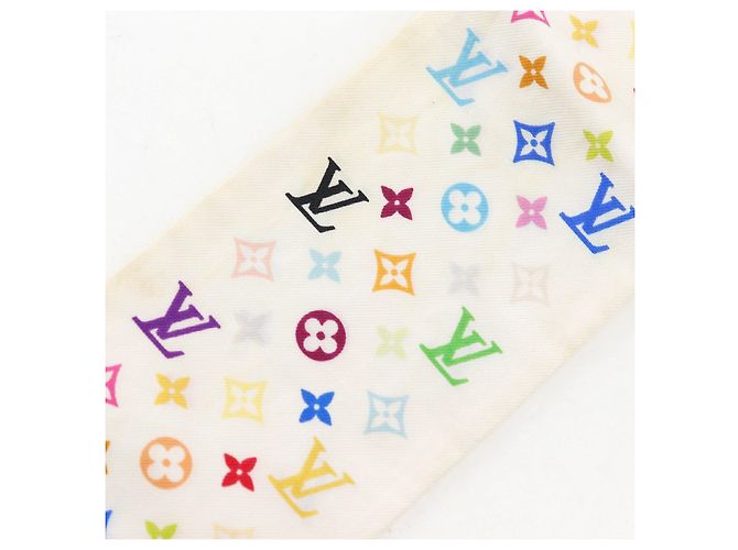 Louis Vuitton Bandeau Monogram Seidentuch Weiß - Ansicht 6