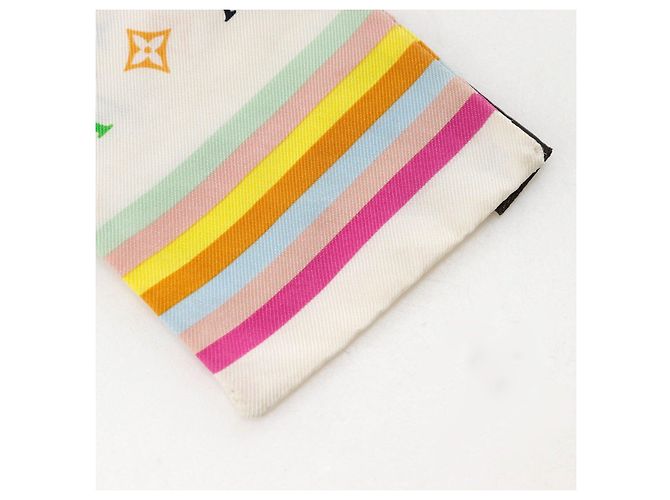 Louis Vuitton Bandeau Monogram Seidentuch Weiß - Ansicht 9