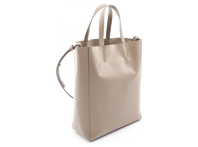 Céline CELINE Vertical Small Cabas Leder 2way Tote Bag Braun Beige - Ansicht 2